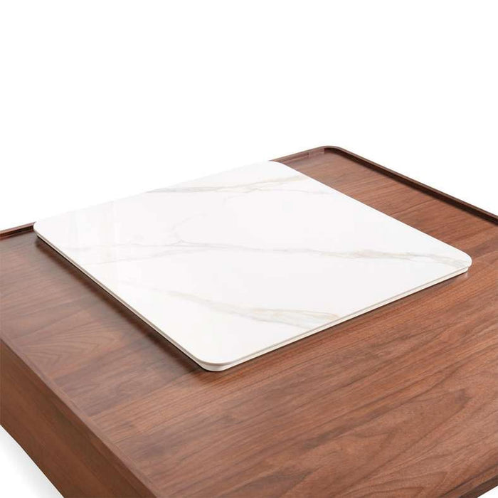 Tarsus Coffee Table With Lift Top Veneer - White Walnut