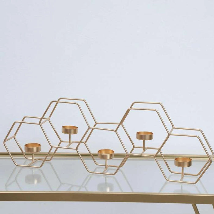 Tatum T-Light Holder 51X7X17Cm-Gold