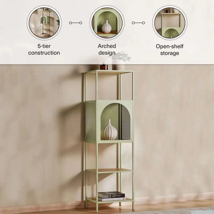 Teca Shelving Unit 5 Tier - Green