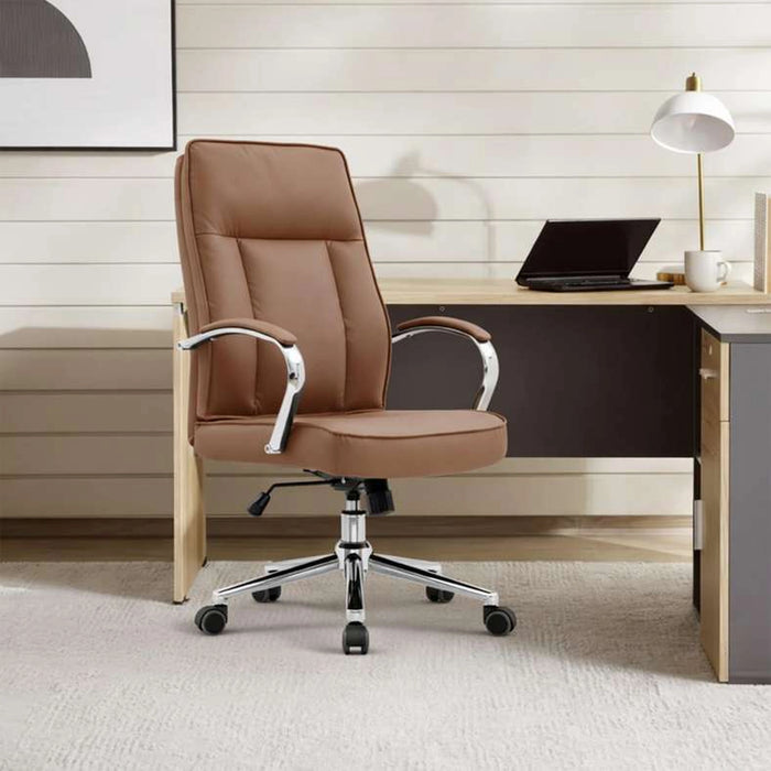 Tectonic High Back Office Chair - Brown