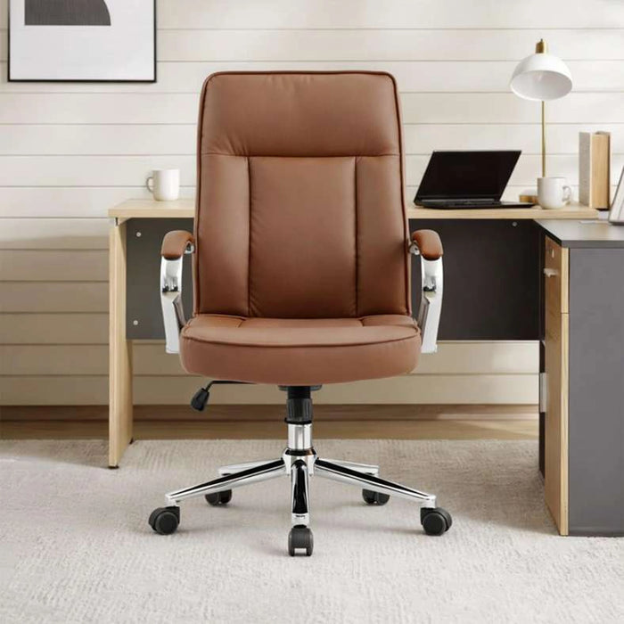 Tectonic High Back Office Chair - Brown