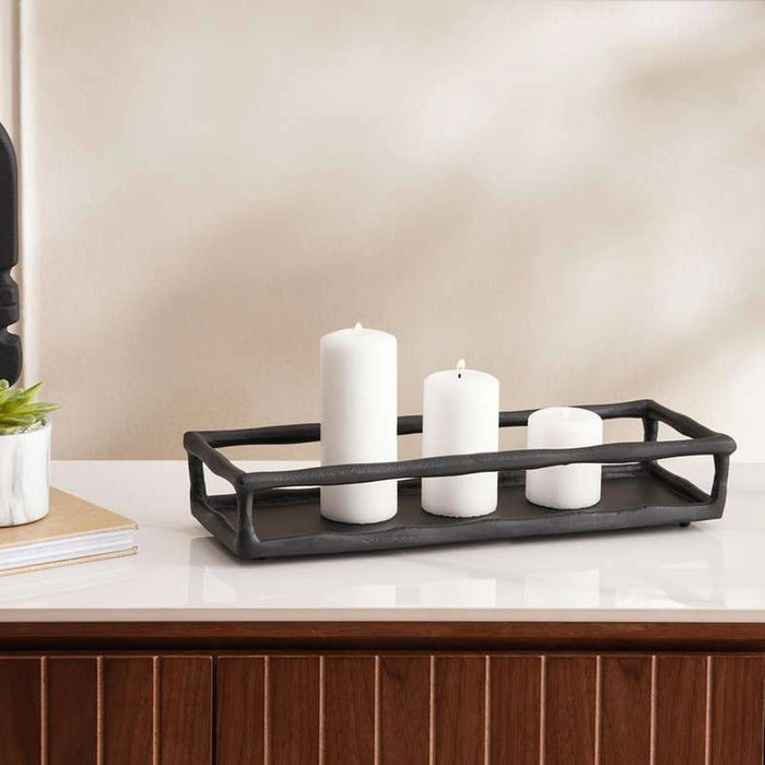 Tegan Metal Decor Tray 40X15X8Cm - Black