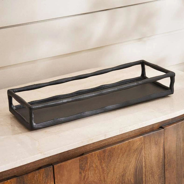Tegan Metal Decor Tray 48X18X8Cm - Black