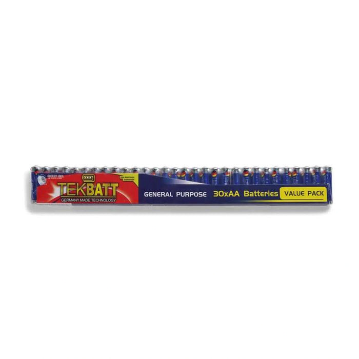 Tekbatt General Purpose Aa Battery 30-Pieces - Blue