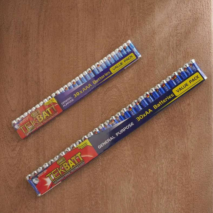 Tekbatt General Purpose Aa Battery 30-Pieces - Blue