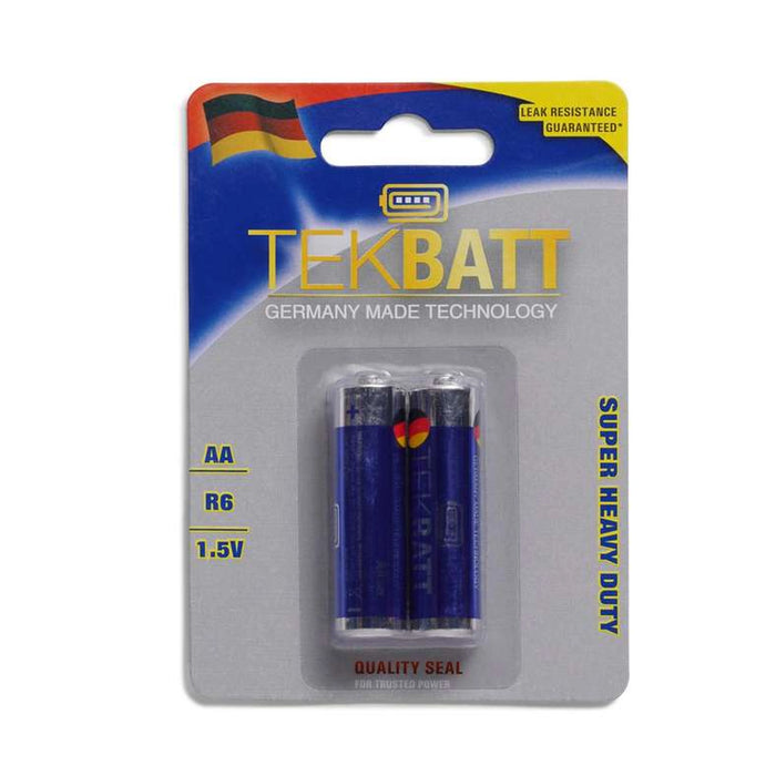 Tekbatt Super Heavy Duty Aa Battery 2-Pieces - Blue