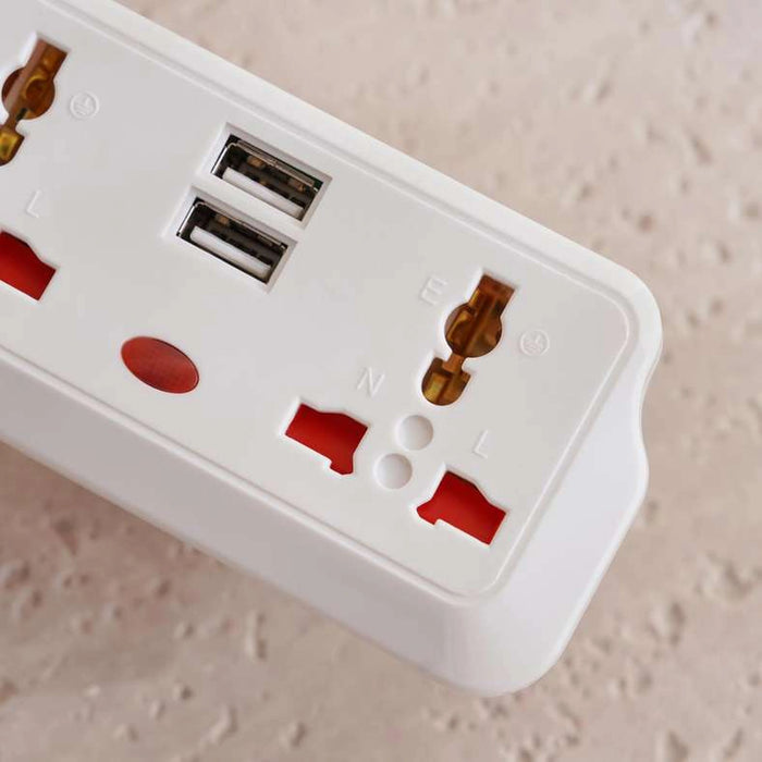 Tekbatt Universal 2-Way Travel Adaptor With 2-Usb Port - White