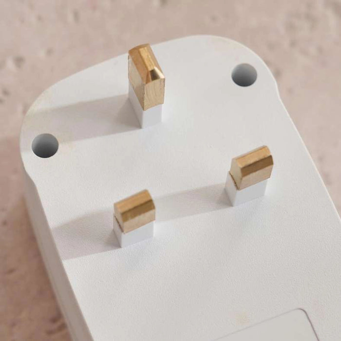 Tekbatt Universal Travel Adaptor With 2-Usb Port - White