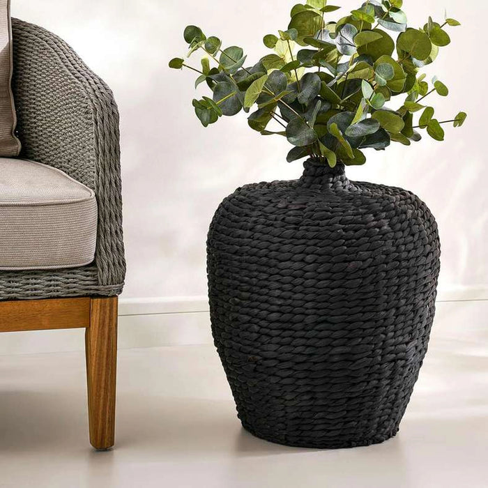 Temara Water Hyacinth Vase 41X41X48Cm- Black