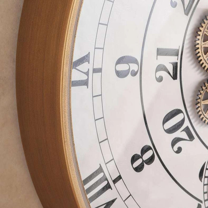 Tempo Vintage Gear Clock Dia 60Cm - Antique Brass