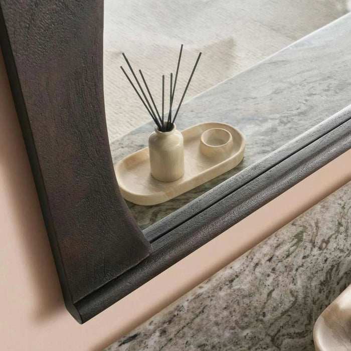 Terra Console Table With Mirror Marble - Beige & Brown