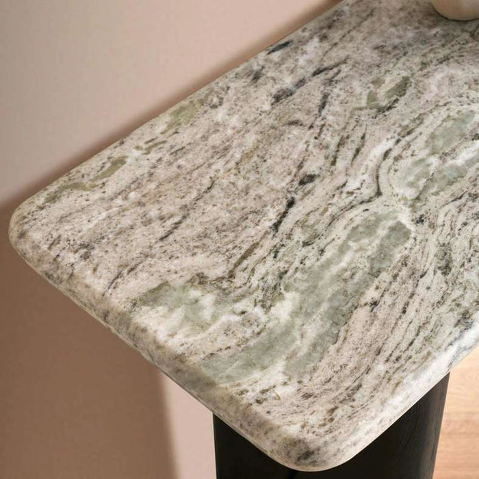 Terra Console Table With Mirror Marble - Beige & Brown