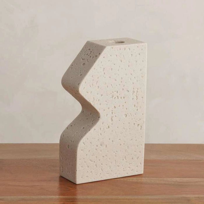 Terra Polyresin Decor Vase 12.5X6.5X21.5Cm - Beige