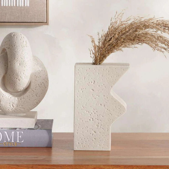 Terra Polyresin Decor Vase 14.5X6.5X21.5Cm - Beige