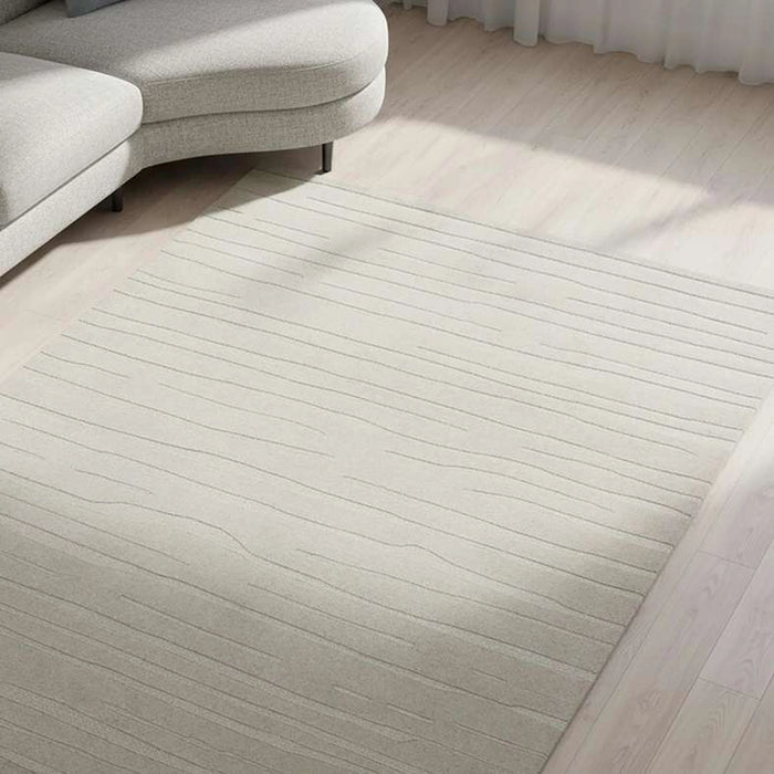 Terrain Border Handmade Premium Wool Rug 200X300Cm - Beige