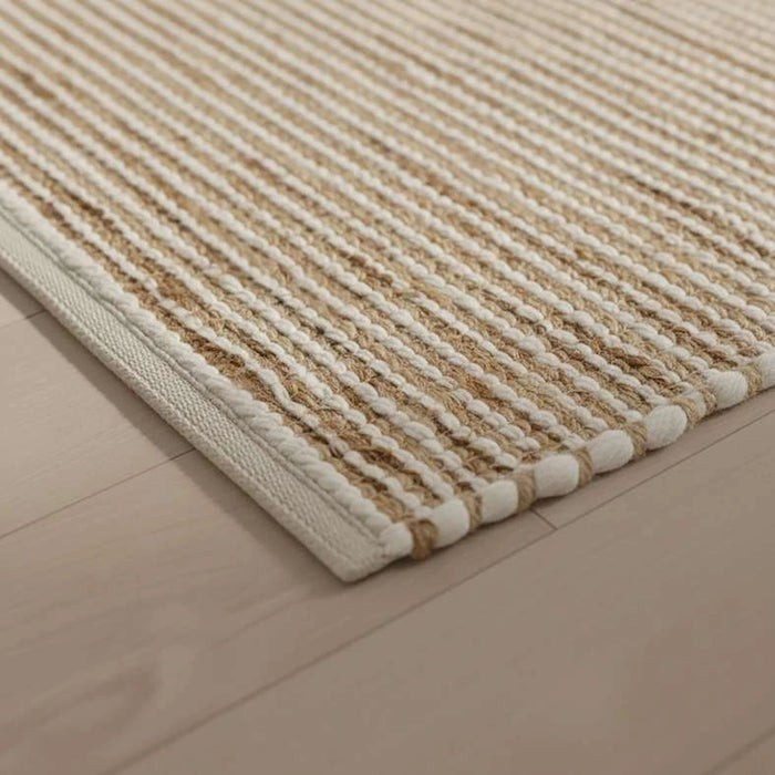 Terrana Handwoven Jute & Cotton Dhurrie 120X180Cm - Natural