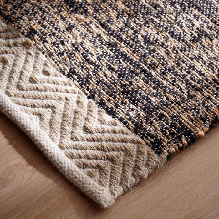 Terrance Hand Woven Jute With Cotton Dhurrie 60X90Cm - Black
