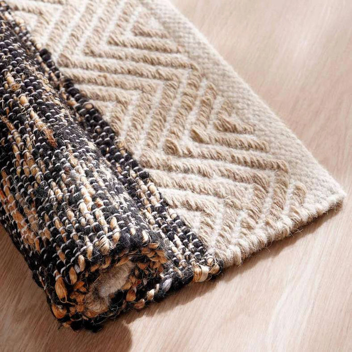 Terrance Hand Woven Jute With Cotton Dhurrie 60X90Cm - Black