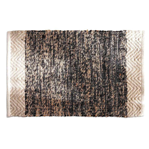 Terrance Hand Woven Jute With Cotton Dhurrie 90X150Cm - Black PAN HOME