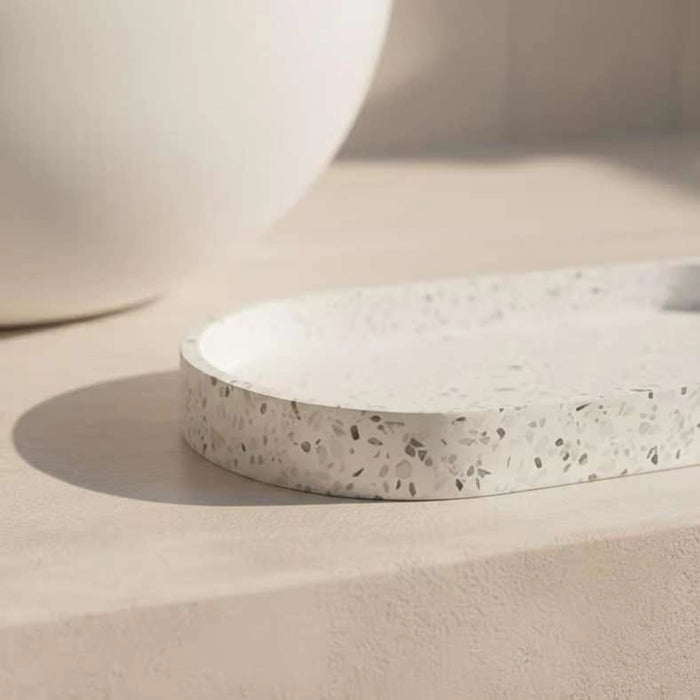 Terrazzo Bath Tray 31X15.4X2.5Cm - White