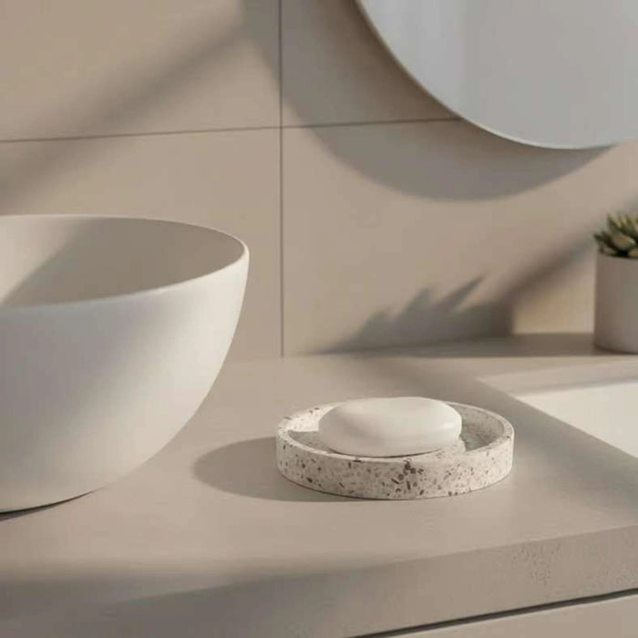 Terrazzo Soap Dish 15.2X10.2X2.6Cm - White