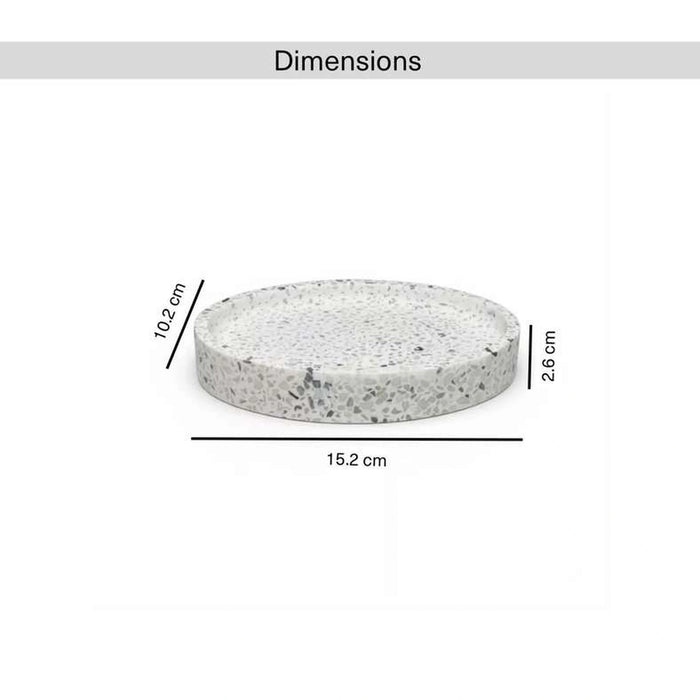 Terrazzo Soap Dish 15.2X10.2X2.6Cm - White
