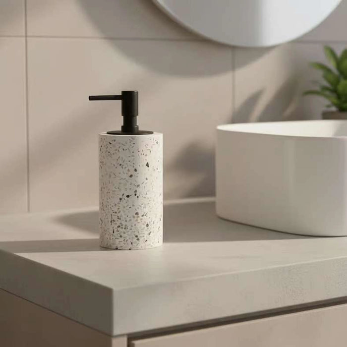 Terrazzo Soap Dispenser 13.6X7.5X18.5Cm - White