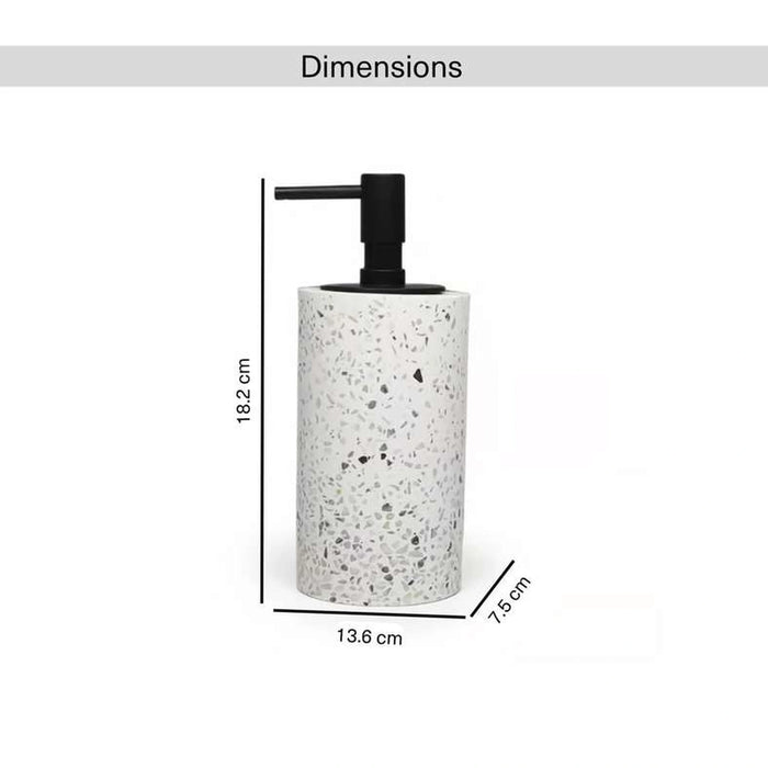 Terrazzo Soap Dispenser 13.6X7.5X18.5Cm - White