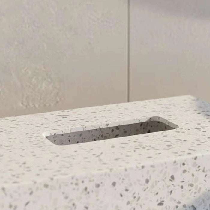 Terrazzo Tissue Box Cover 27X17X9.3Cm-White