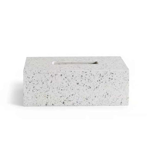 Terrazzo Tissue Box Cover 27X17X9.3Cm-White PAN HOME