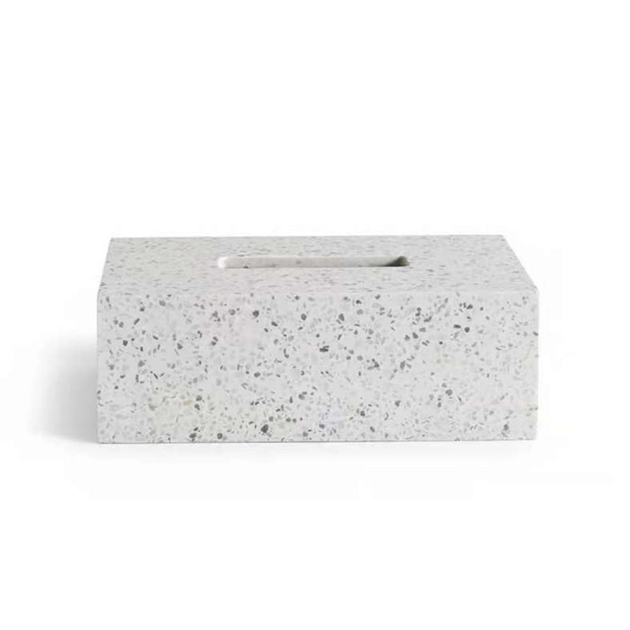 Terrazzo Tissue Box Cover 27X17X9.3Cm-White