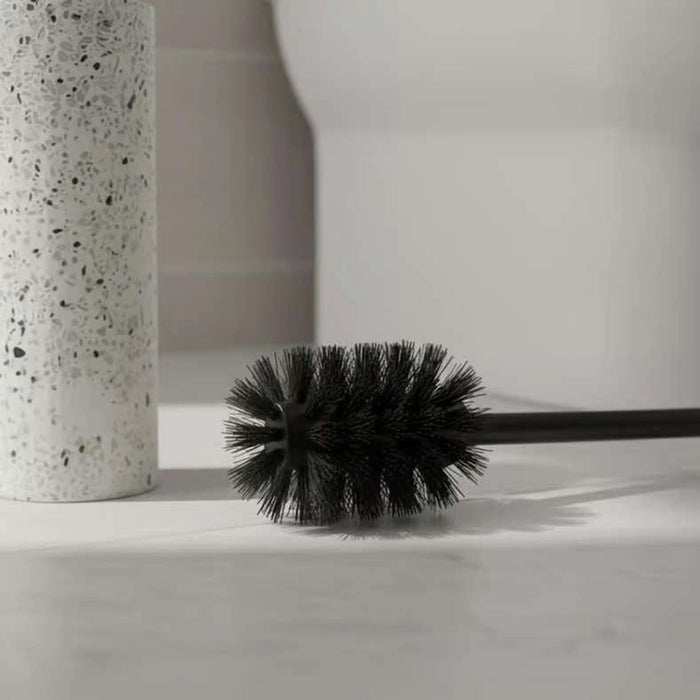 Terrazzo Toilet Brush Holder 10X10X24Cm-White
