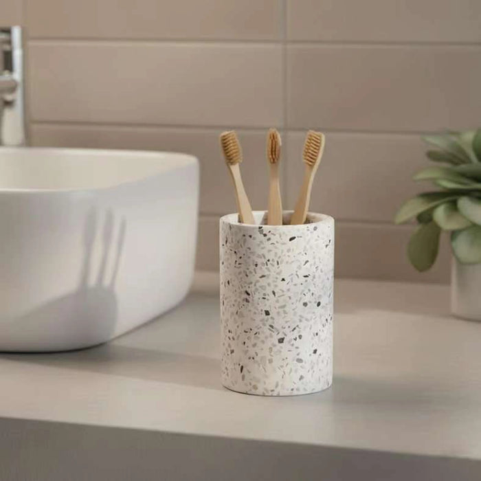 Terrazzo Tumbler 7.8X7.8X11.2Cm-White