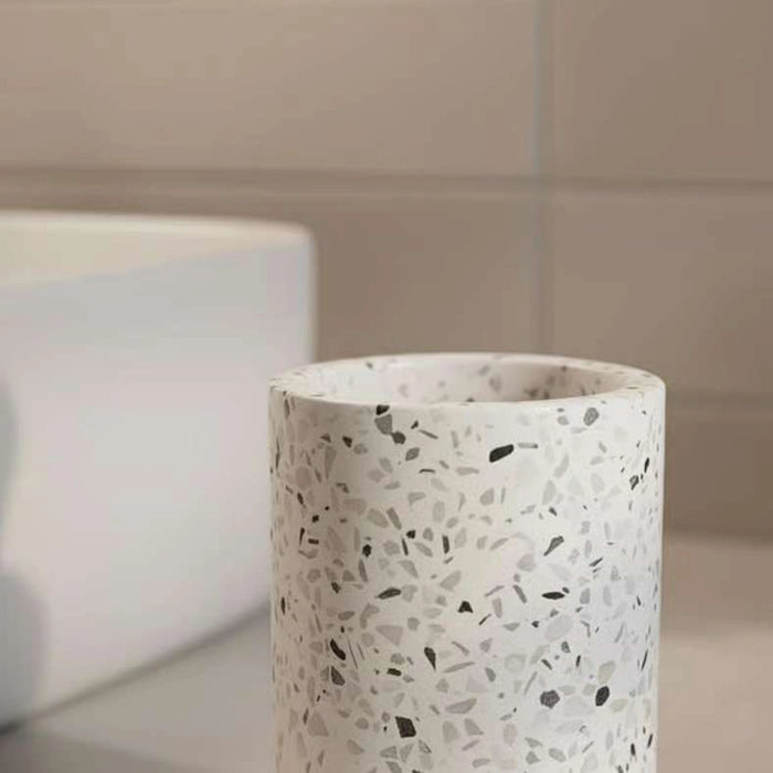 Terrazzo Tumbler 7.8X7.8X11.2Cm-White