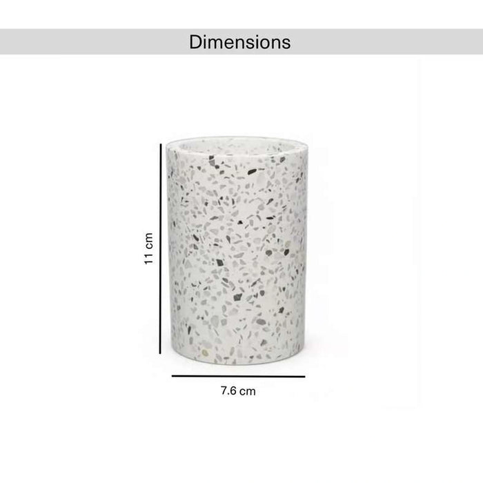 Terrazzo Tumbler 7.8X7.8X11.2Cm-White