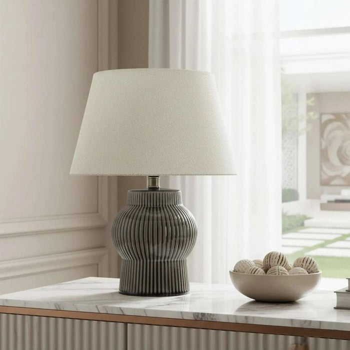 Terrona E27 Ceramic Table Lamp 27.5X38Cm - Taupe