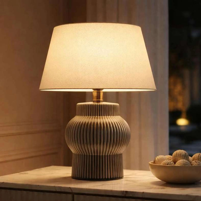 Terrona E27 Ceramic Table Lamp 27.5X38Cm - Taupe