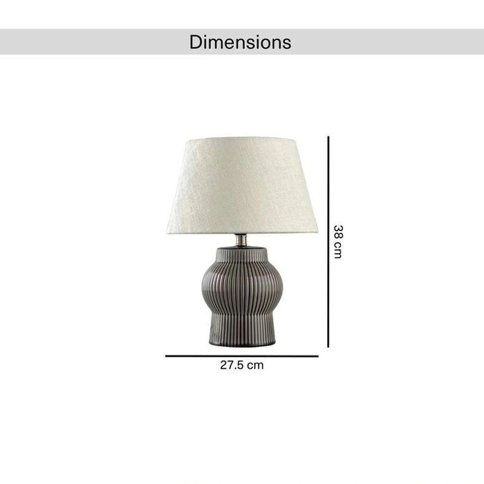 Terrona E27 Ceramic Table Lamp 27.5X38Cm - Taupe