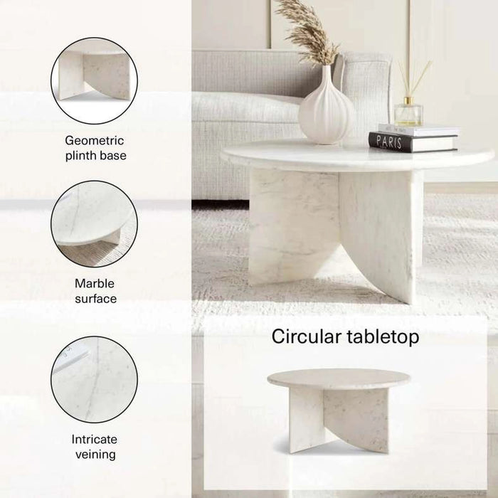 Tetris Coffee Table Marble - White
