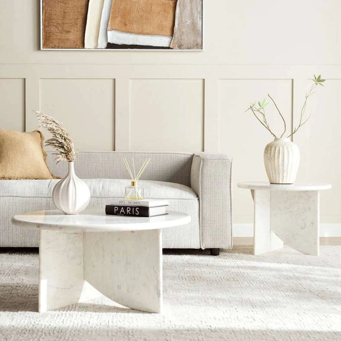 Tetris Coffee Table Marble - White