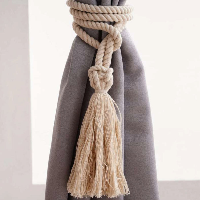 Teudoro Tassel Tieback - White