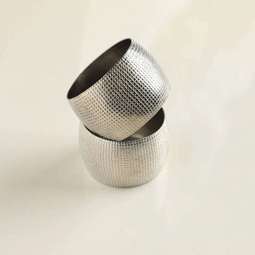 Texture Glam S/2 Napkin Ring Gold PAN HOME