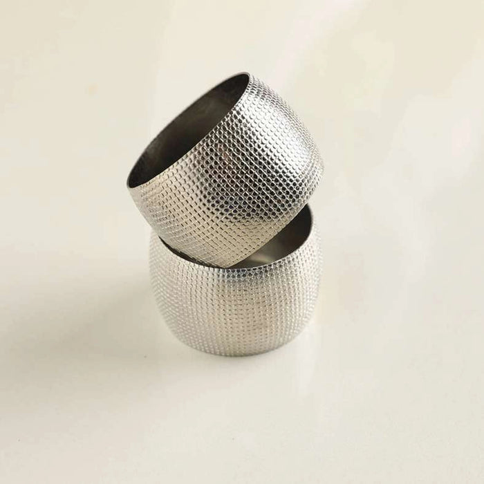 Texture Glam S/2 Napkin Ring Gold