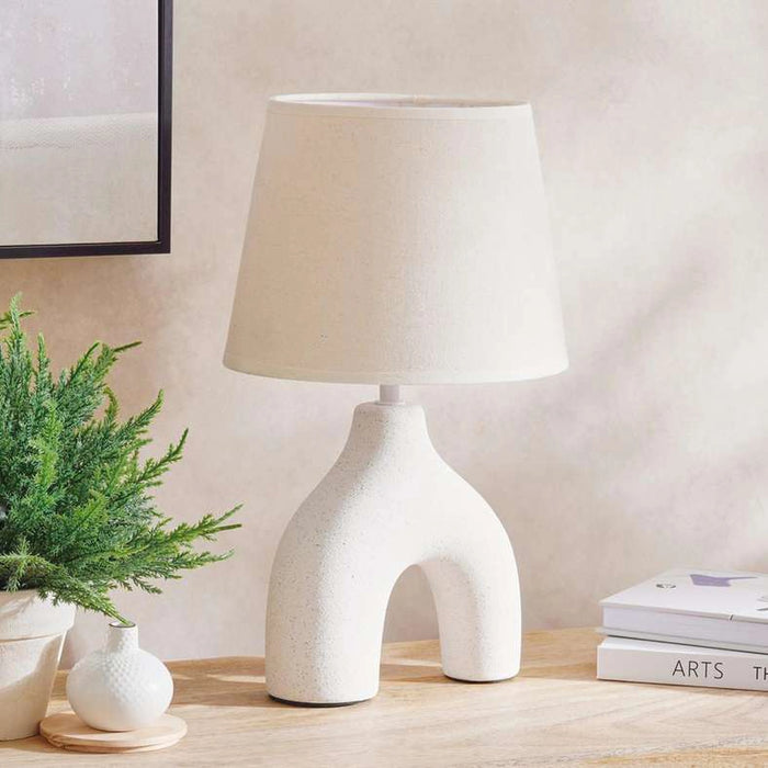 Thello E-27 Ceramic Table Lamp 22X22X38.5Cm - Beige