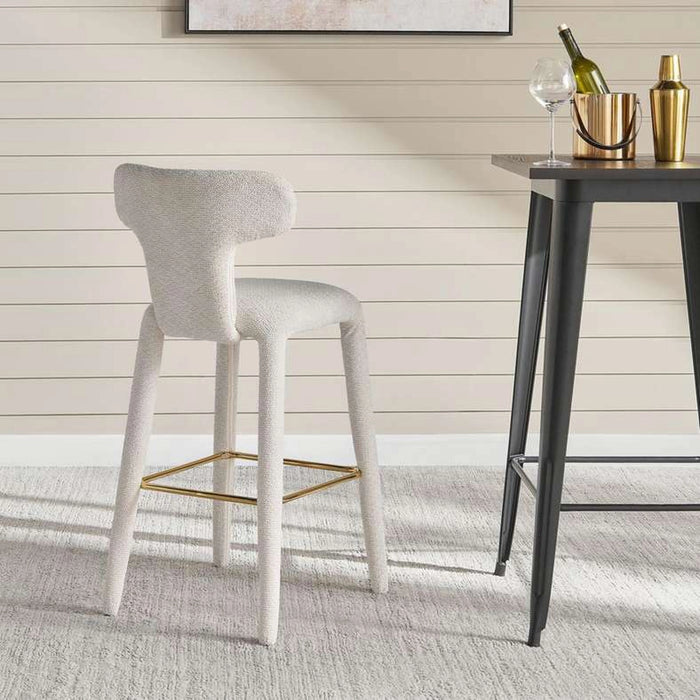 Theron Bar Chair Upholstered - Beige