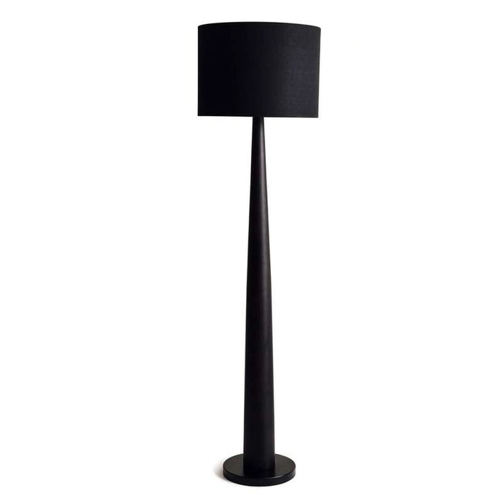 Thropic E27 Wooden With Jute Shade Floor Lamp Dia 55X211Cm - Black