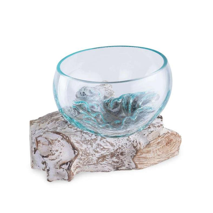 Thy Wood And Glass Terrarium 20X20X15Cm - White