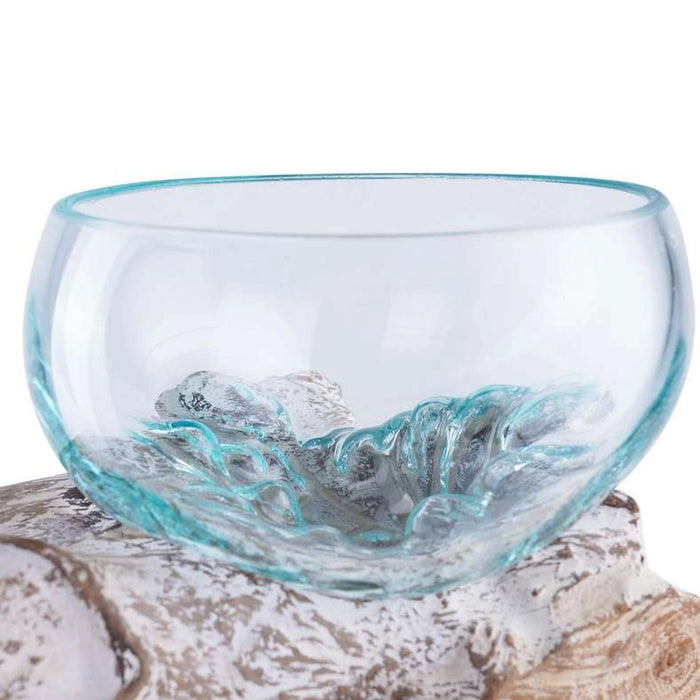 Thy Wood And Glass Terrarium 20X20X15Cm - White