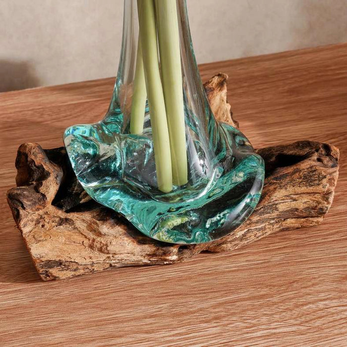 Thy Wood And Glass Terrarium 25X16X35Cm - Brown