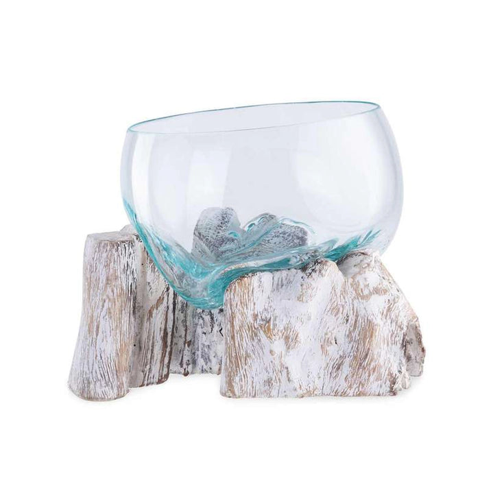 Thy Wood And Glass Terrarium 25X25X18Cm - White